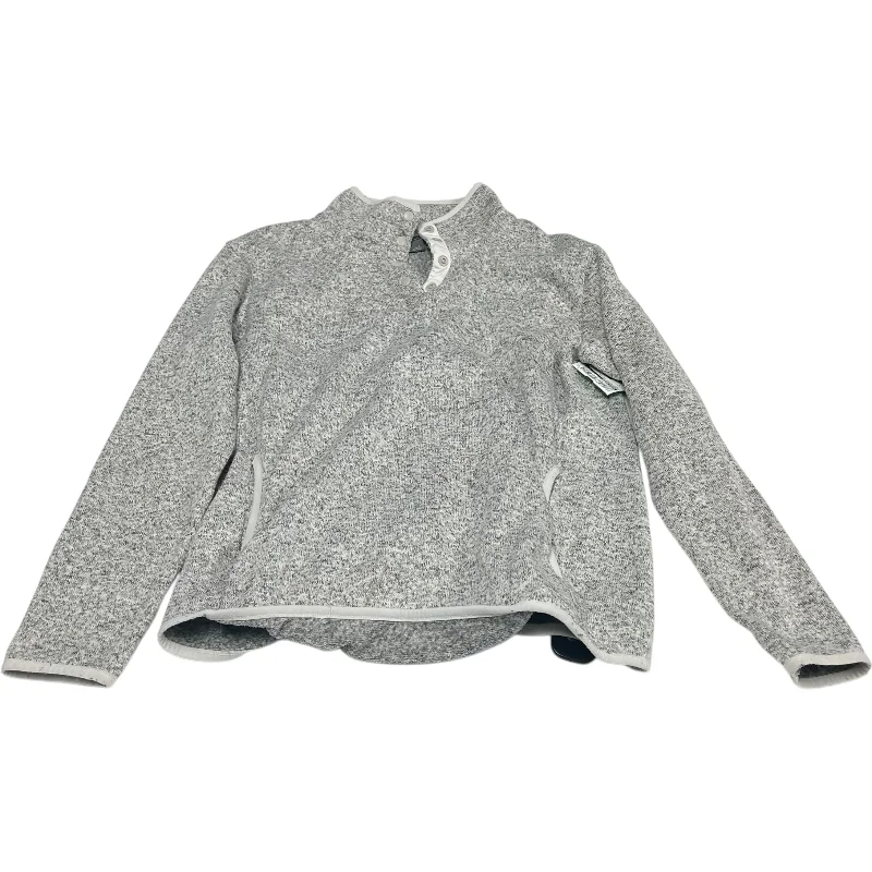 Sweatshirt Collar By Eddie Bauer In Grey, Size: L