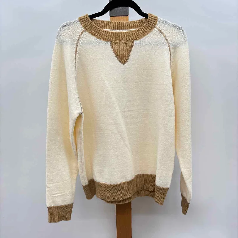 Tea n Rose Women's Size XL Ivory Solid Sweater