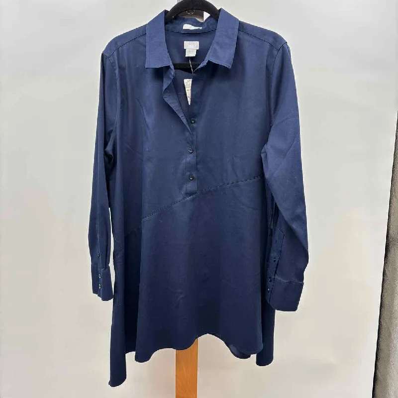 Chico's Women's Size XL Navy Solid Tunic