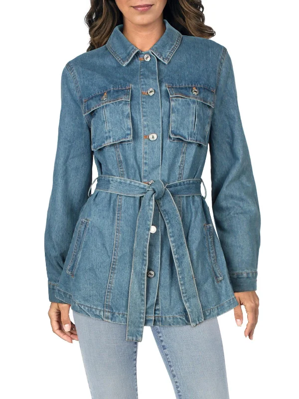 Womens Pockets Jean Denim Jacket