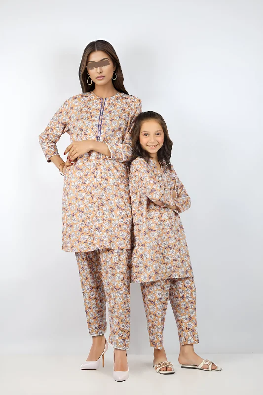 SAYA's Printed Lawn Stitched For Mom And Daughter