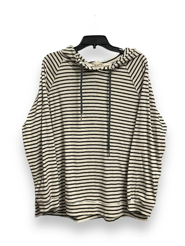 Sweatshirt Hoodie By Cmc In Striped Pattern, Size: L