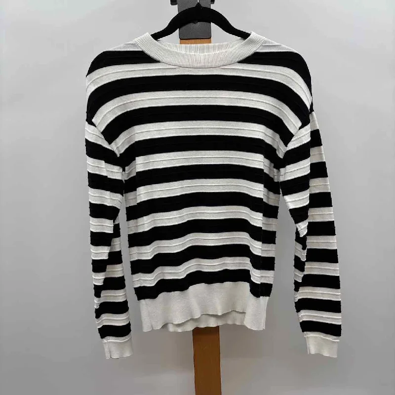 Loft Women's Size S Black Stripe Sweater