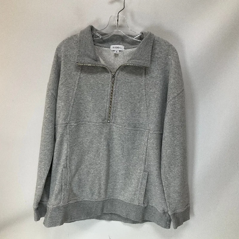 Sweatshirt Collar By Evereve In Grey, Size: M