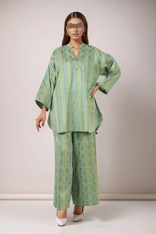 Cotton Jacquard Stitched 2 Piece (Shirt/Trouser)