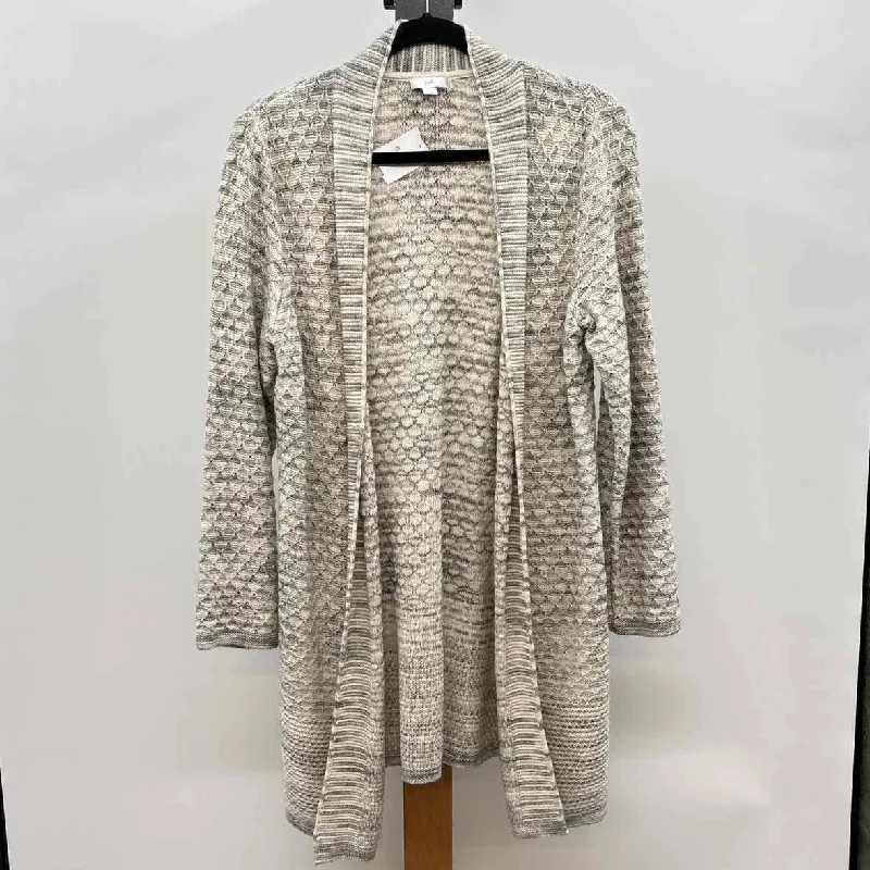 JJill Women's Size M Cream Heathered Cardigan