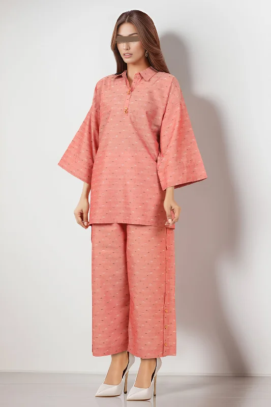 Cotton Jacquard Stitched 2 Piece (Shirt/Trouser)