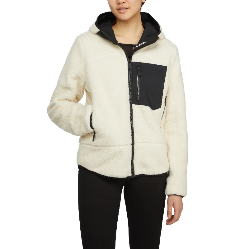 Pajar Women's Blakely Boyfriend Fit Sherpa Jacket with Fixed Hood