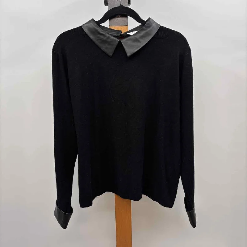 Sioni Women's Size XL Black Solid Sweater