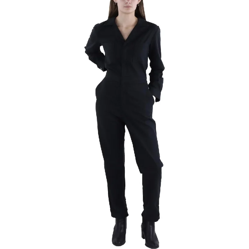 Monday Womens Woven Long Sleeves Jumpsuit