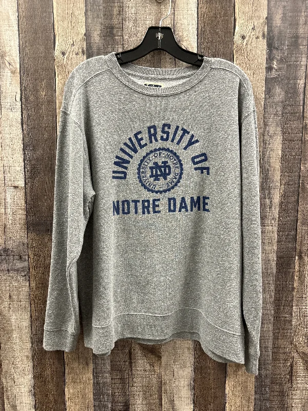 Sweatshirt Crewneck By Cme In Grey, Size: L