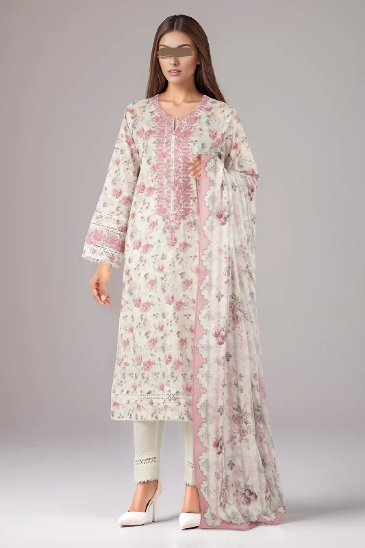 Printed Embroidered Lawn Stitched 3 Piece