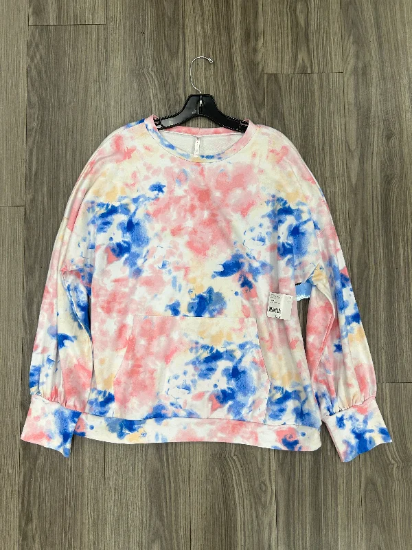 Sweatshirt Crewneck By Jw In Tie Dye Print, Size: Xl