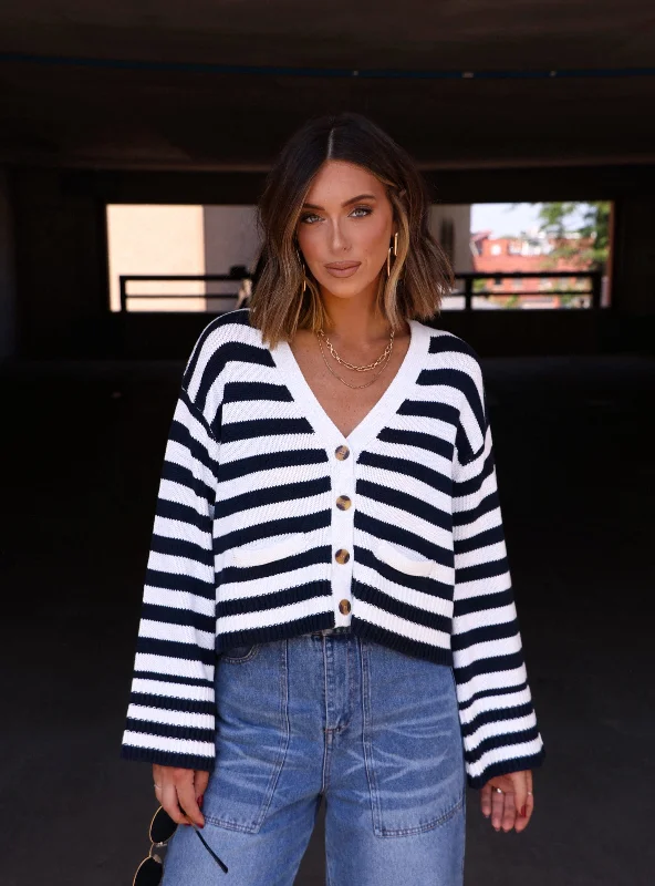 Newport Striped Cardigan