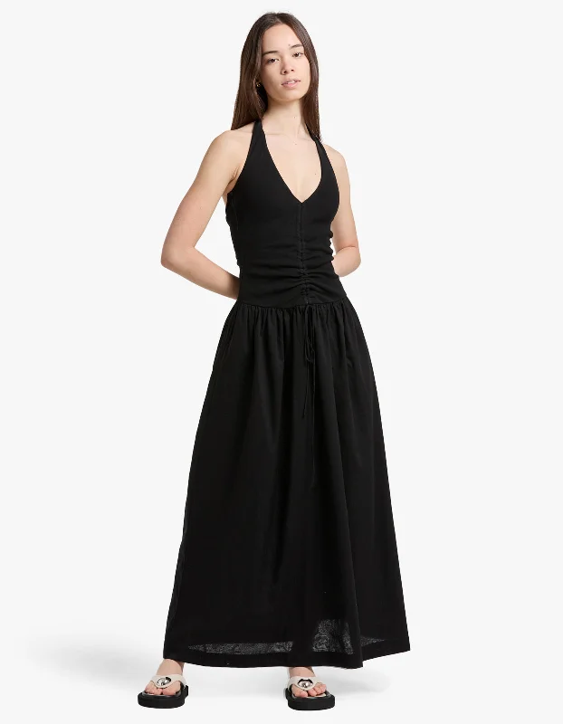 Leila Halter Dress - Black