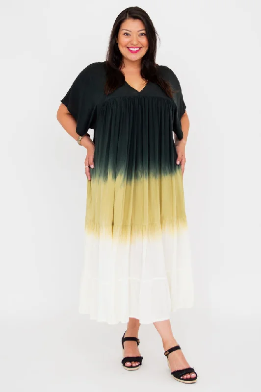 Empress Dress, Black Dip-Dye