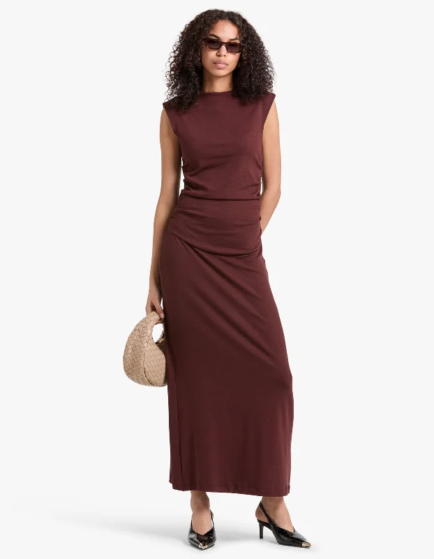 The Harlow Dress - Burgandy