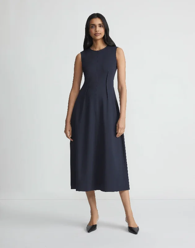 Punto Milano Flared Midi Dress