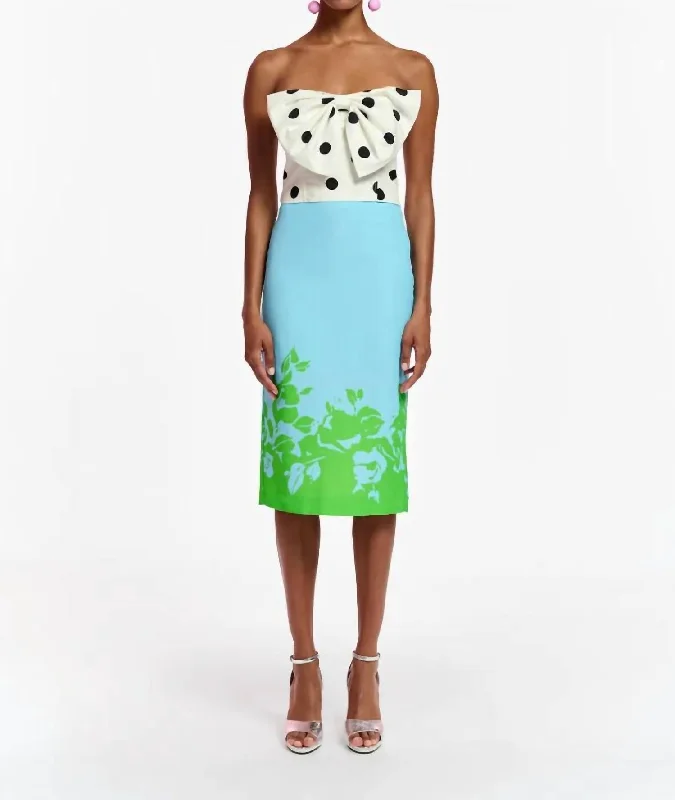 Fairydust Placed Print Skirt In Combo3 Green Lizard