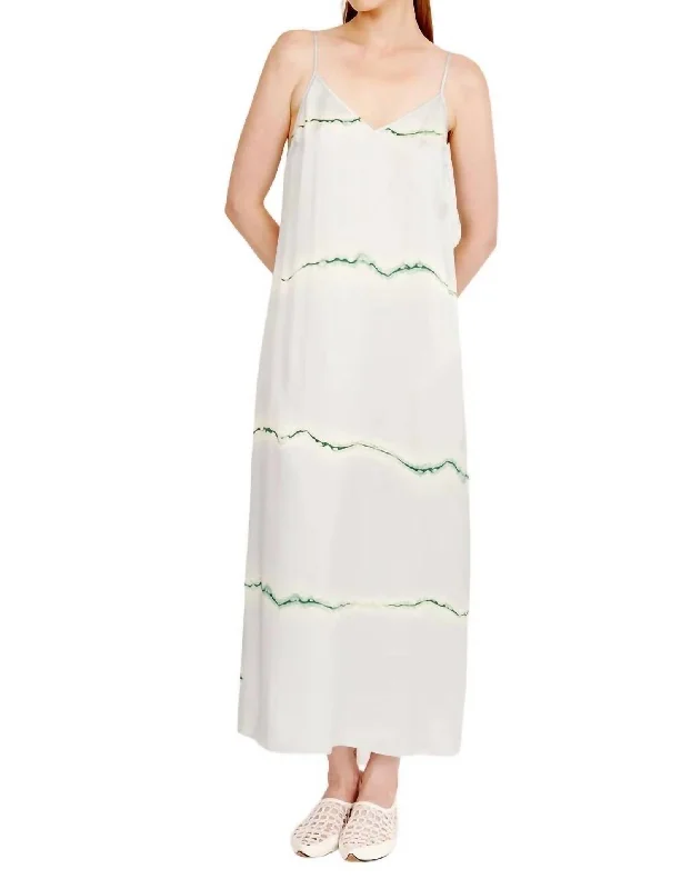 Normandie Maxi Dress In Ice Blue And Jade