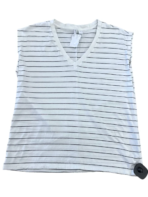 Striped Pattern Top Short Sleeve Nordstrom, Size Xs