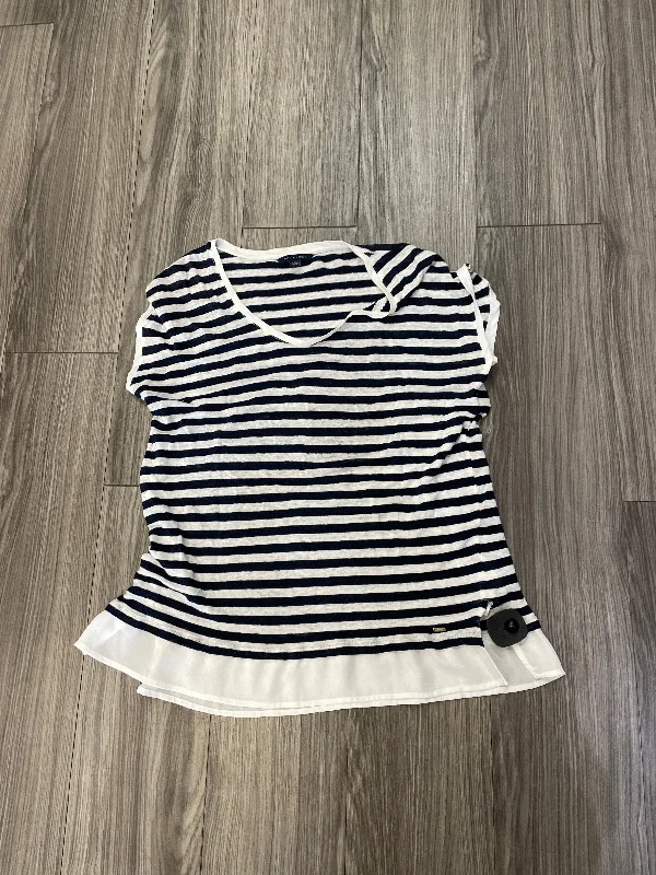 Striped Pattern Top Short Sleeve Tommy Hilfiger, Size Xl