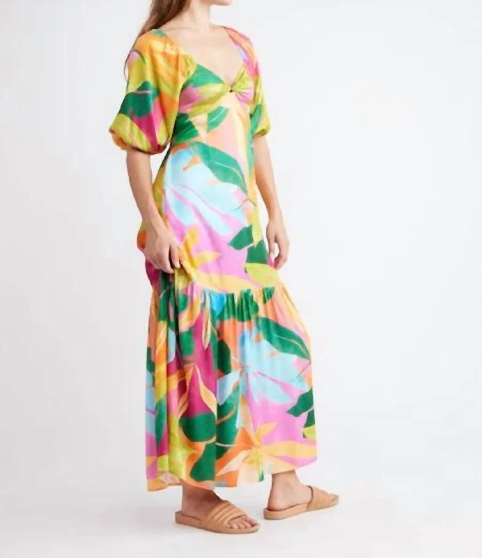 Tara Twist Maxi Dress In March Tropics