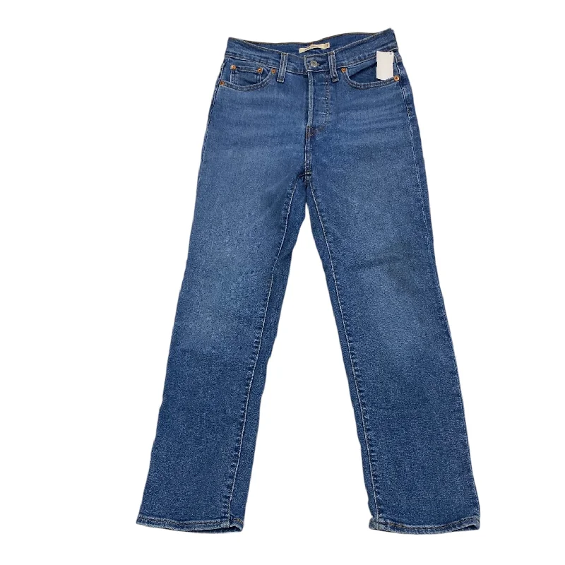 Jeans Straight By Levis In Blue Denim, Size: 4