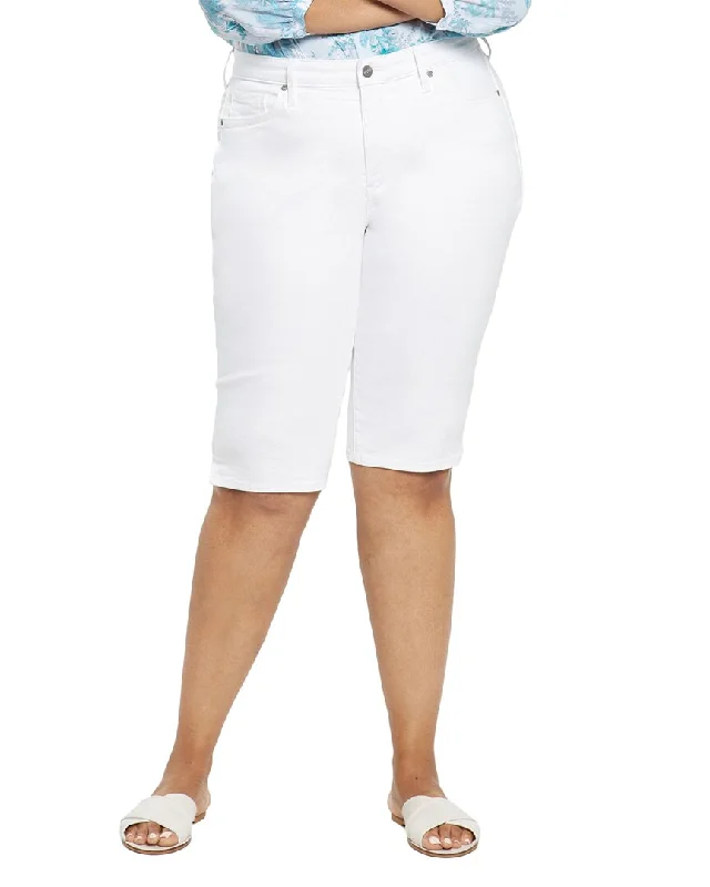 NYDJ Plus Bike Capri Optic White Jean