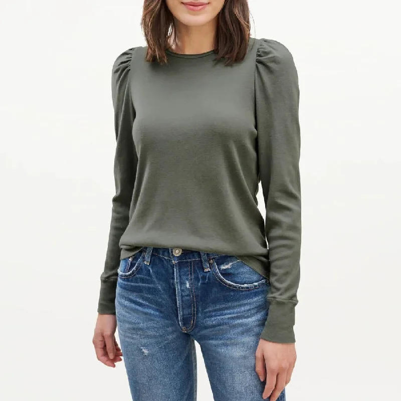 Ingrid Classic Layering Knit LS Tee (Vintage Olive Brown)