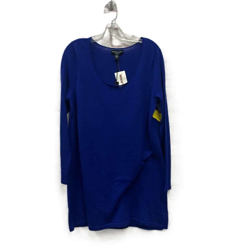 Top Long Sleeve By Cynthia Rowley In Blue, Size: 1x