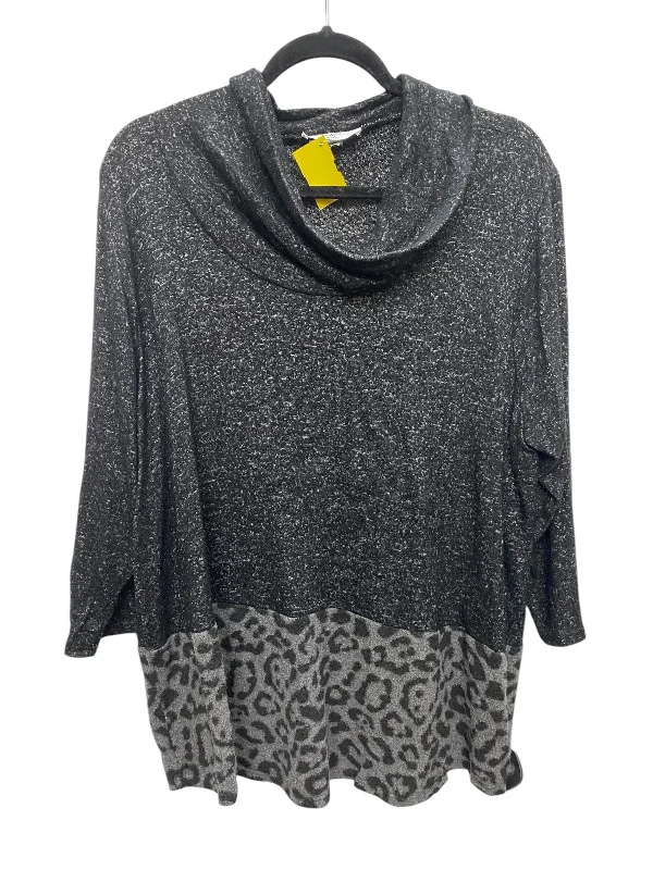 Top Long Sleeve By Moa Moa In Black, Size: 2x