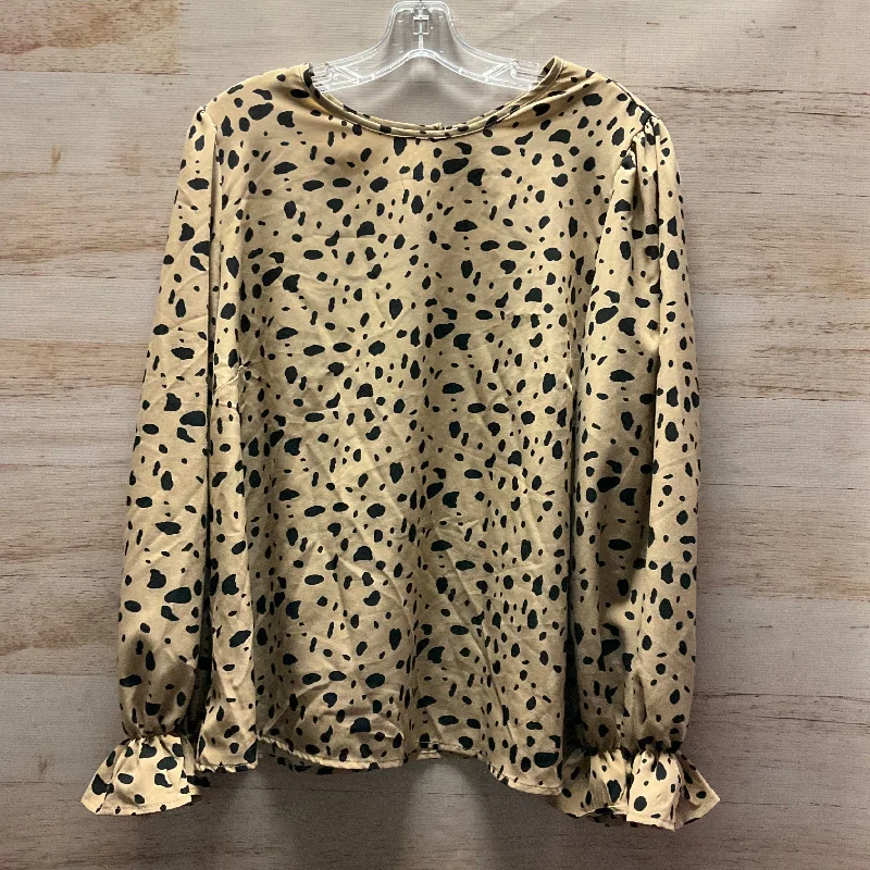 Top Long Sleeve By Shein In Animal Print, Size: 3x