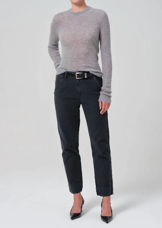 Carter Utility Pants In Washed Black