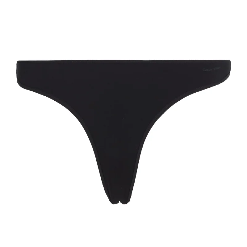 Calvin Klein Sheer Marquisette Thong - Black