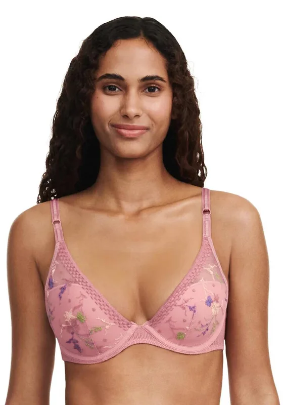 Chantelle Passionata Suzy Mesh Padded Bra, Pink