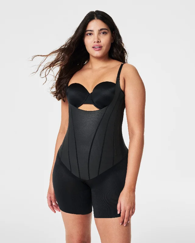 SPANXsculpt™ TotalContour Open-Bust Mid-Thigh Bodysuit