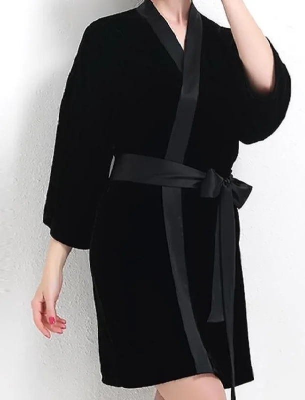 Black Color Silk Gown - Gwn36-