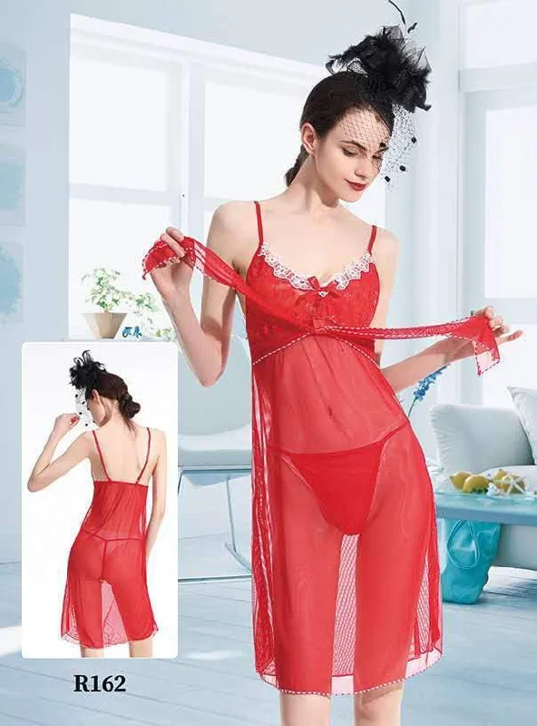 Haoser Short Romantic  Nighty For Women - R162