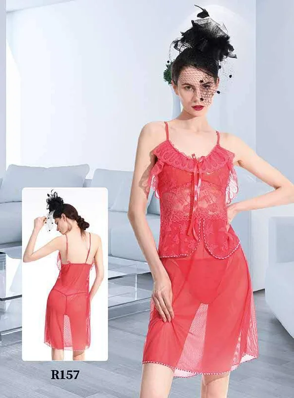 Romaisa Short Romantic  Nighty For Women - R157