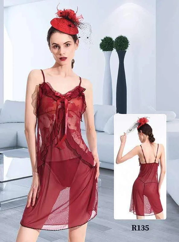 Young Trendz Short Romantic  Nighty For Women - R135