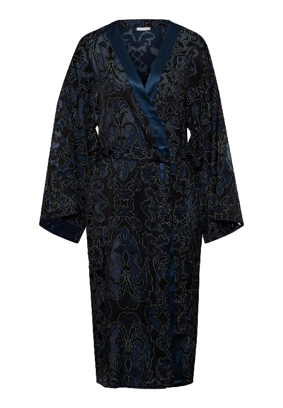 Marlene Satin Trim Sheer Damask Kimono | Sheer Damask 70897-2868