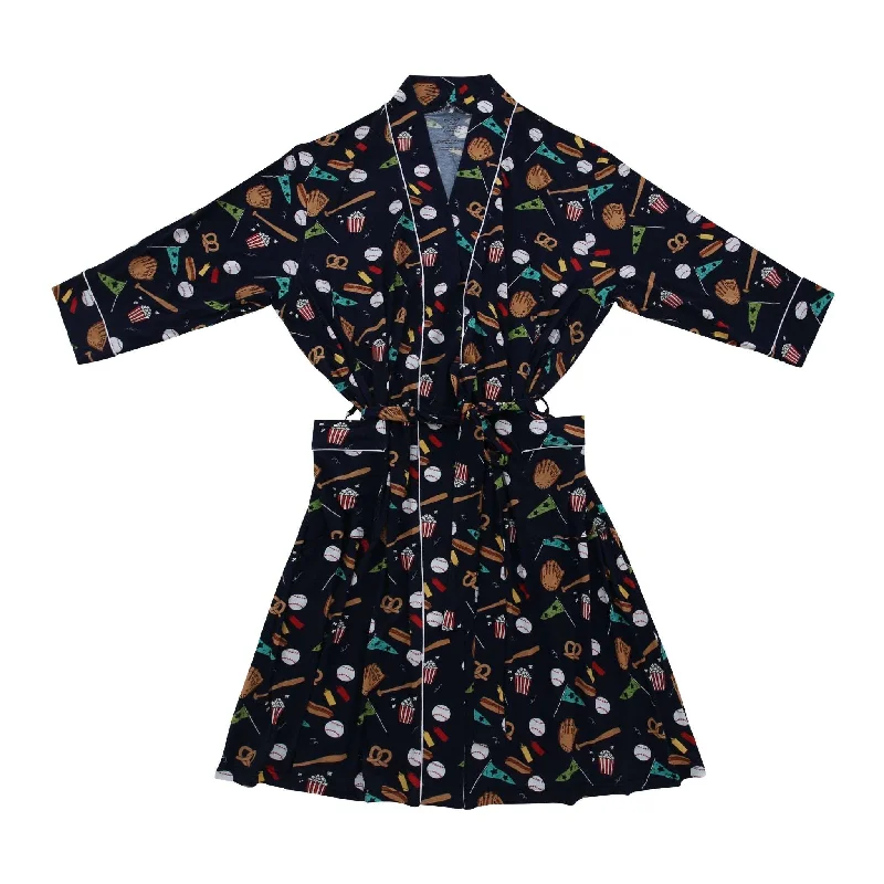 Baseball Women's Bamboo Robe