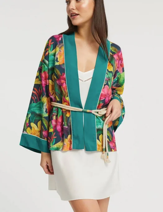 Inej Botanica Woven Tencel Cardigan Wrap