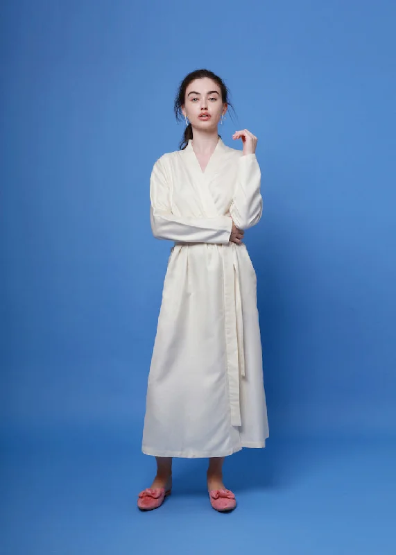 Mulberry Silk Robe - Ivory Natural