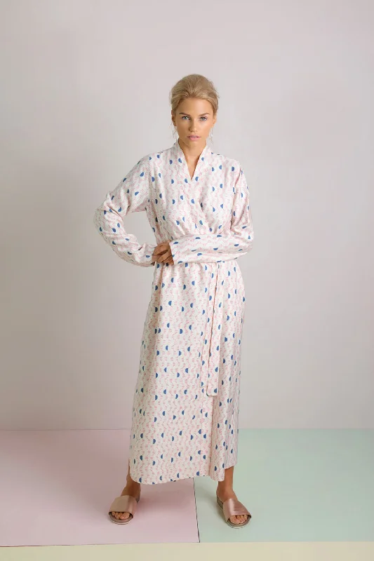 Mulberry Silk Robe - Kochi Pink